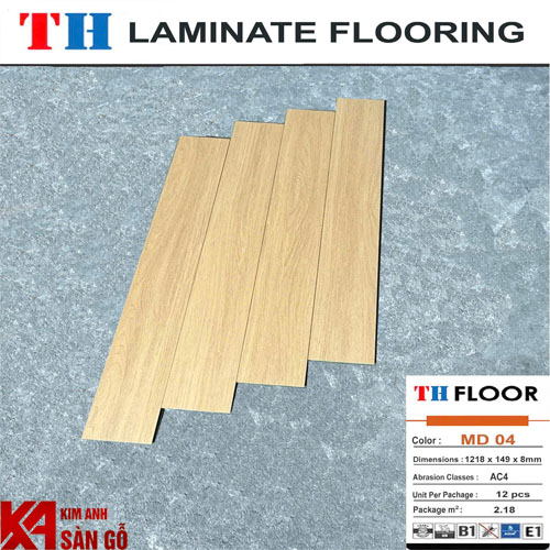 Sàn Gỗ Công Nghiệp 8MM TH Floor MD-04